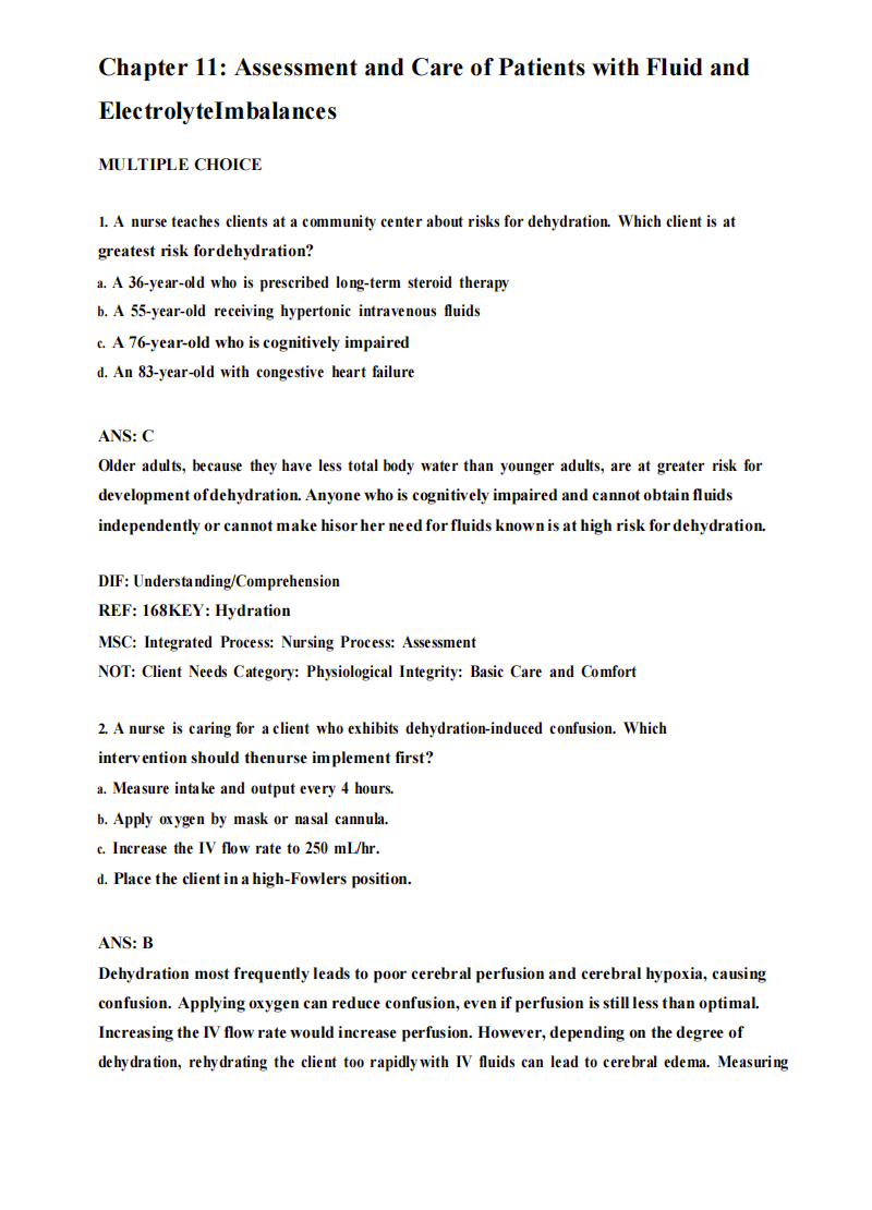 Testbank Medical-Surgical Nursing: Concepts for Clinical Judgment and Collaborative Care, 11. Auflage von Ignatavicius