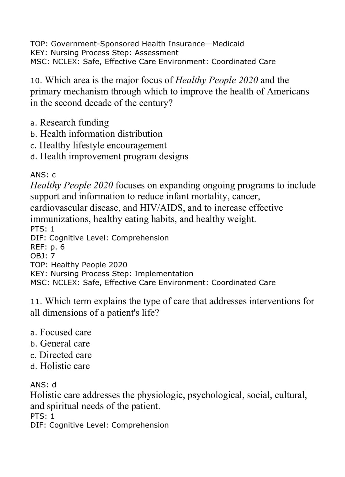 Testbank Medical-Surgical Nursing: Concepts and Practice, 5. Auflage von Stromberg
